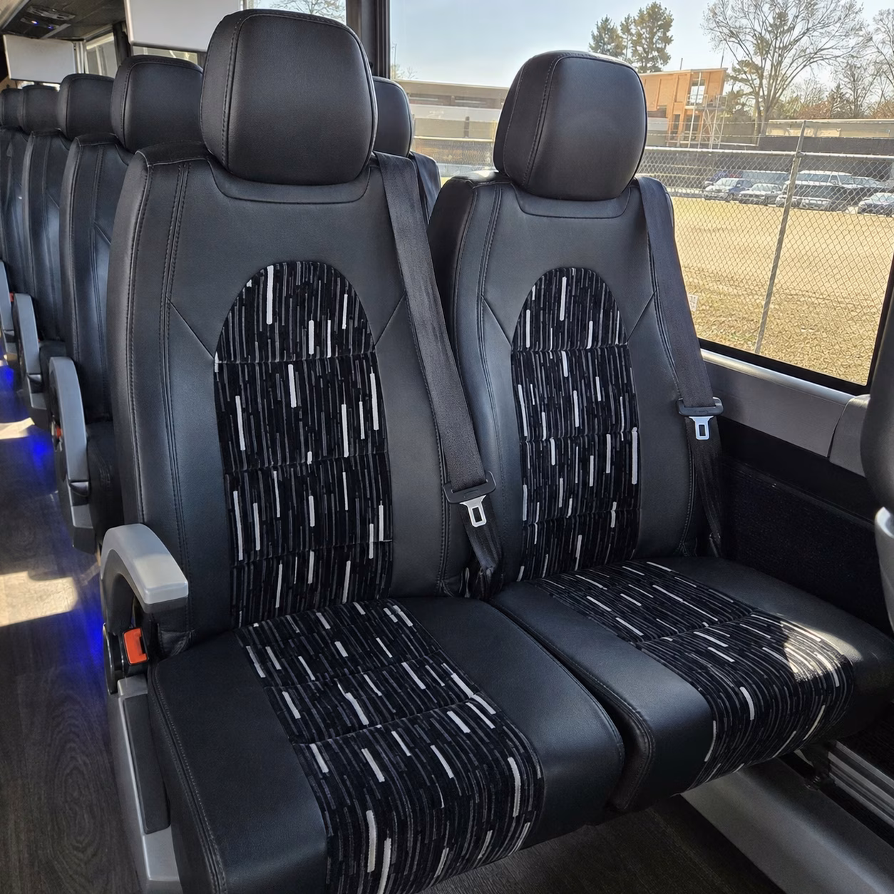 56 passenger charter bus inside