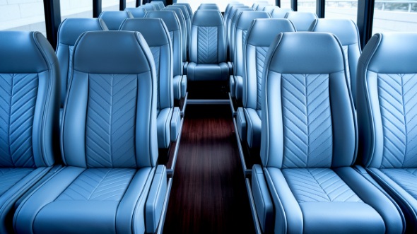 deltona 28 passenger minibus inside